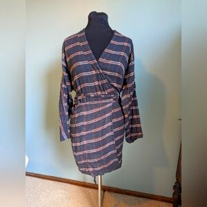 Plaid Wrap Dress